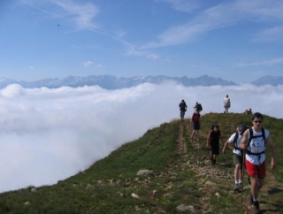 Wandern mit Freunden
